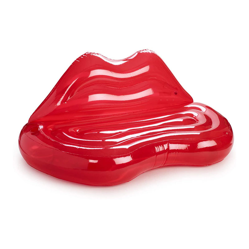 Canapé canapé-lit gonflable à lèvre rouge transparent