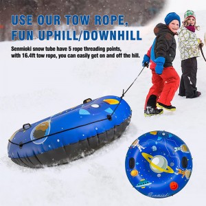 Toys de l\'enfant parent extérieur d\'hiver épaissis d\'espace résistant au froid tube deneige gonflable