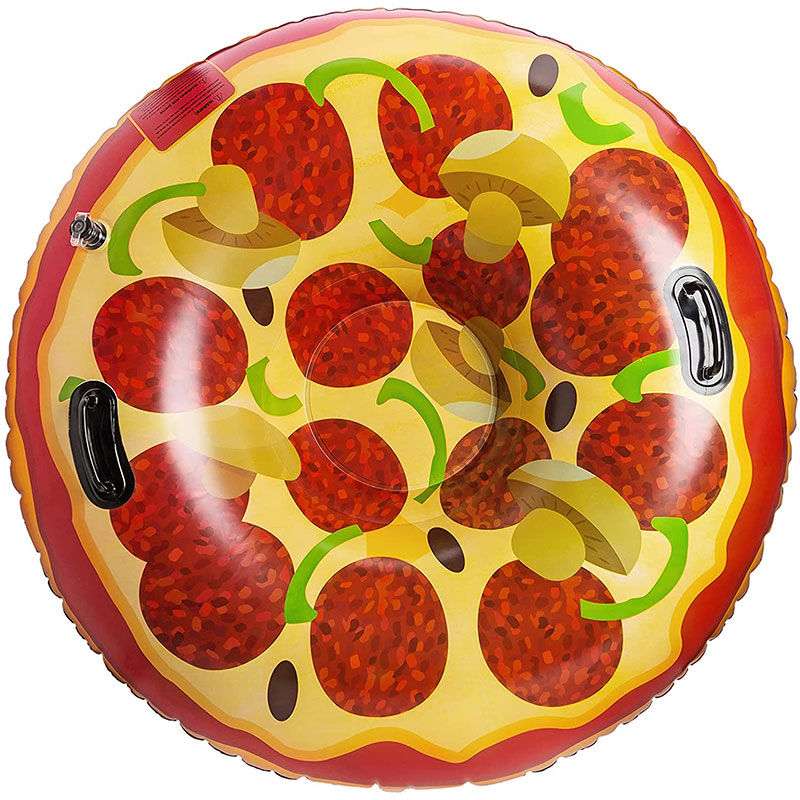 Pizza Pizza Snow Tube Équipement de traîneau de jouets d'hiver, jouets deneige pour enfants extérieurs