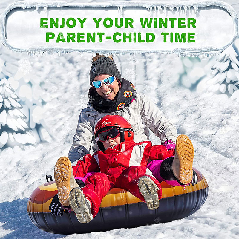 Pizza Pizza Snow Tube Équipement de traîneau de jouets d'hiver, jouets deneige pour enfants extérieurs