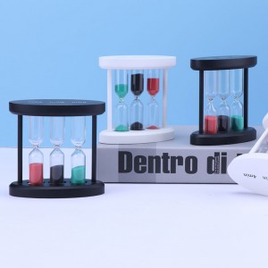 3 pouces de sablier en bois de sablier pour la cuisine Cuisine Cuisine Créative Creative Metal Metor Rotation de sablier Minuterie