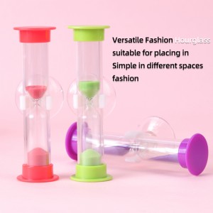 Vente chaude d\'usine Colorful mini 135min Timer de sable en plastique Souilleur de ventouse