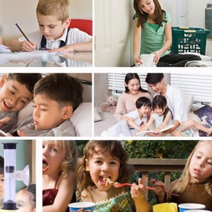 Vente chaude d\'usine Colorful mini 135min Timer de sable en plastique Souilleur de ventouse