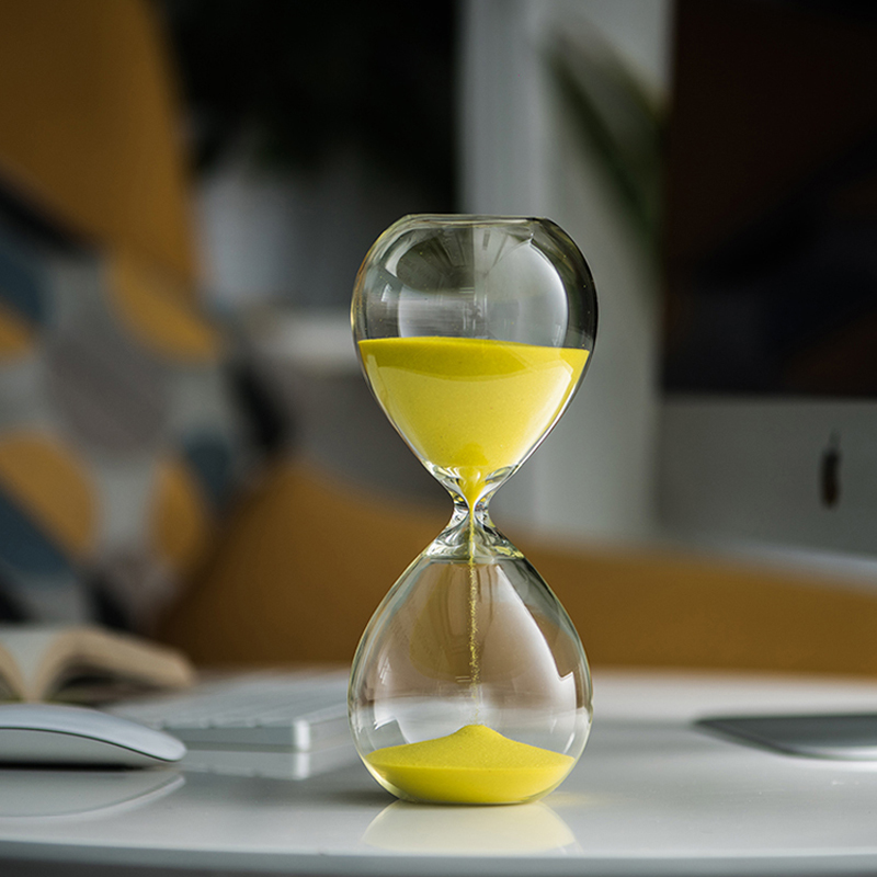 30 60 240 MINUTES SHAGE GLASSE VERRE DÉCOR DE MAIN