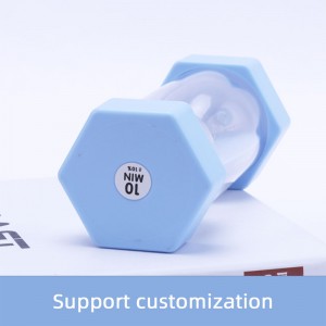 30 minutes d\'enseignant horloge de sable violet hexagone plastique sablier sable de sable pour les décorations et l\'éducation à la maison