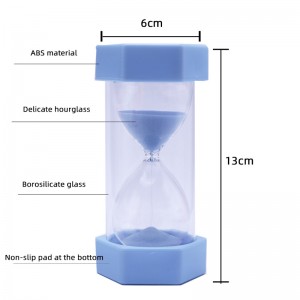 30 minutes d\'enseignant horloge de sable violet hexagone plastique sablier sable de sable pour les décorations et l\'éducation à la maison