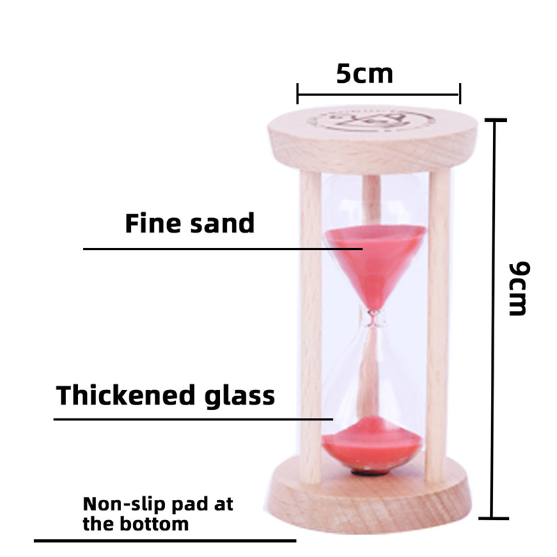 Horloge de sable de sable de sable en bois de haute qualité 3 minutes décoration horloge unique Cuisine cadeau unique
