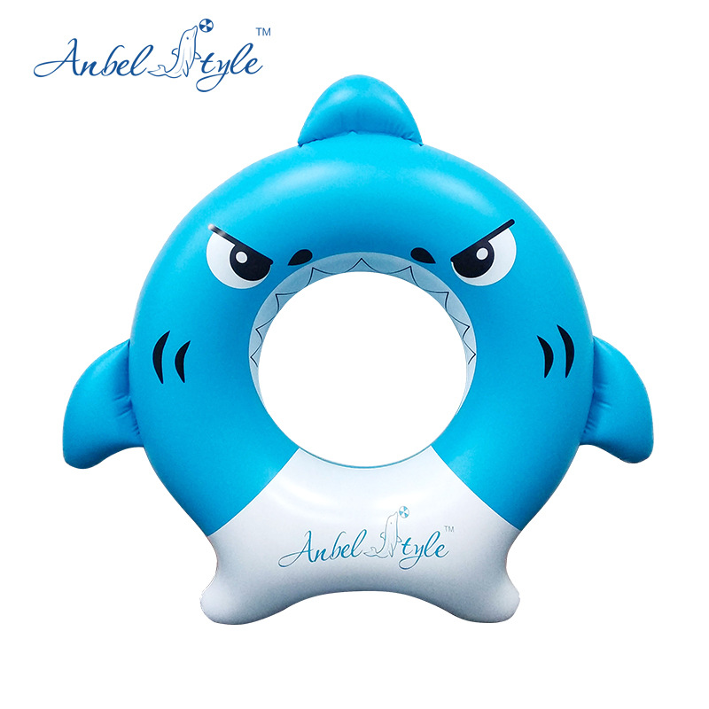 Lanouvelle bague denatation de requin gonflable des enfants