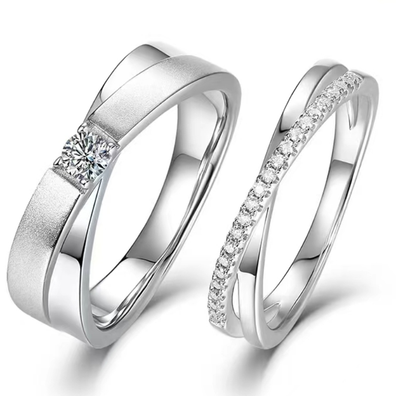 Argent sterling 925/18k/14k/10k or avec Moissanite/REAL Diamond Engagement Anneau