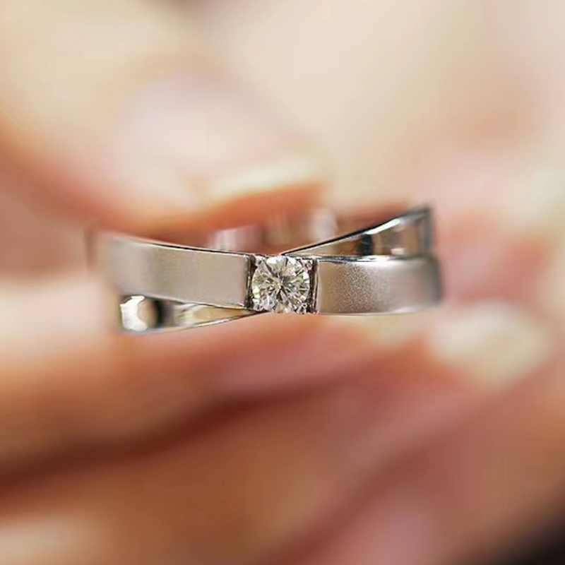 Argent sterling 925/18k/14k/10k or avec Moissanite/REAL Diamond Engagement Anneau