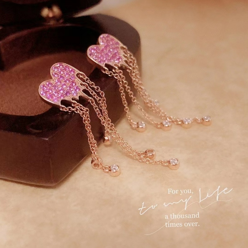 Nouveau design Gift Rink Sapphire Tassel 18K Gold Ored Gift For Girl
