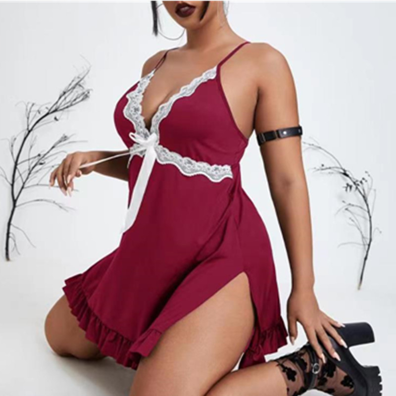 Femmes sexy robe denuit denuit à randonnée à glissement de somnifère vin sexynuisettes jartons lingerie