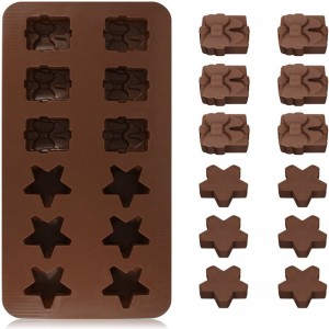Forme d\'étoile en silicone de haute qualité Moules de chocolat