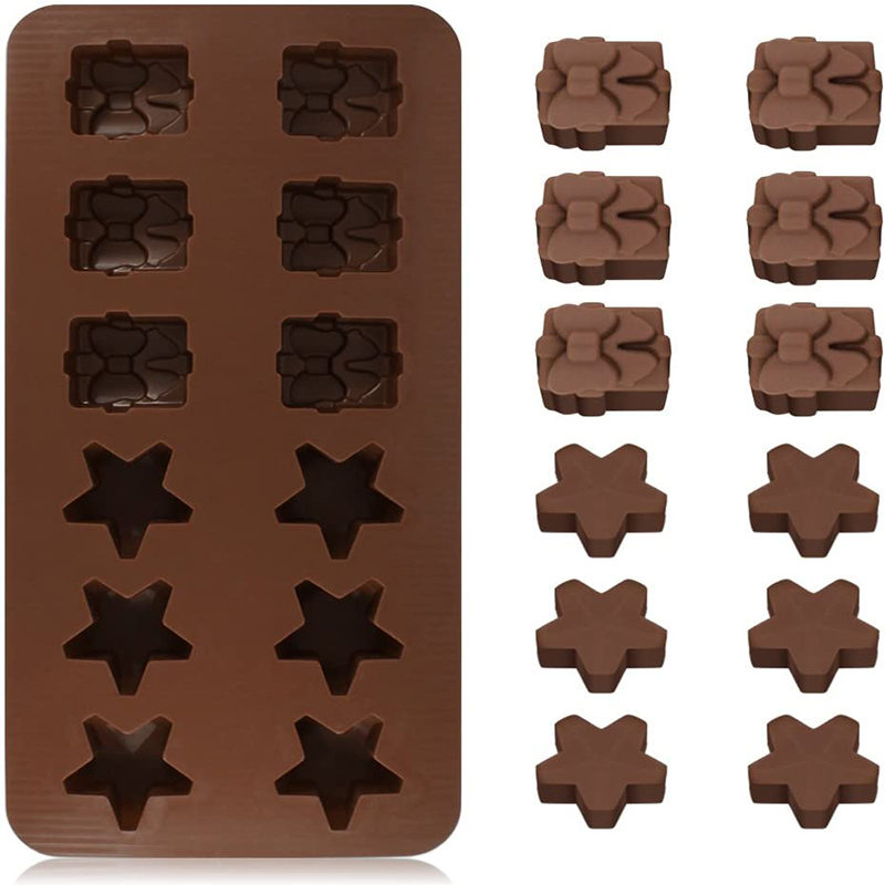Forme d'étoile en silicone de haute qualité Moules de chocolat