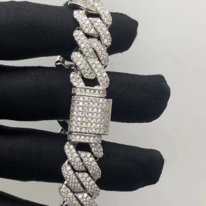 Bijoux tuochen sterling argent 925 avec bracelet en pierre Moisanite pour l\'homme