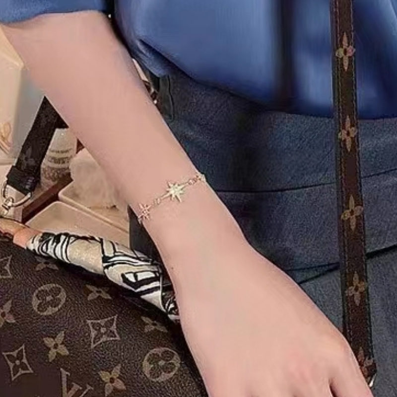 Bijoux tuochen modenouveau design 18K/14k/10k Gold Diamond Star Collection Bracelet