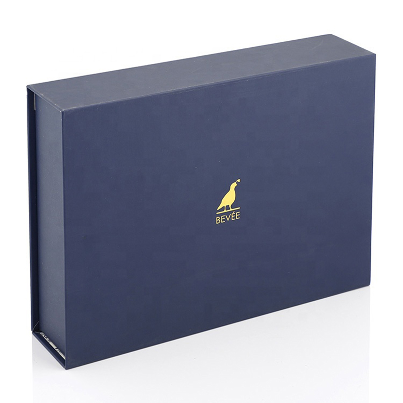 Relevage de fermeture magnétique imprimé simple élégant coffret cadeau en carton en papier avec couvercle à charnière