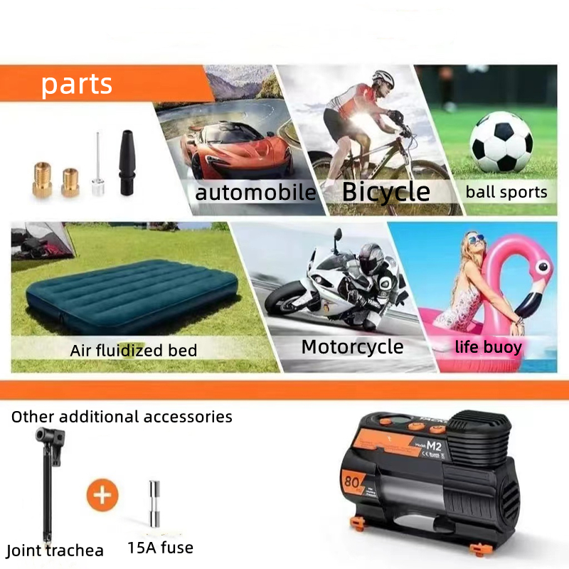 Pompe d'inflation des pneus portable (M2)
