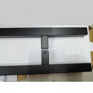 SS-031 Black de haute qualité en verre en acier inoxydable Porte de traction Poignée H Forme Double côté, 24 pouces carrés poignée de porte coulissante carrée