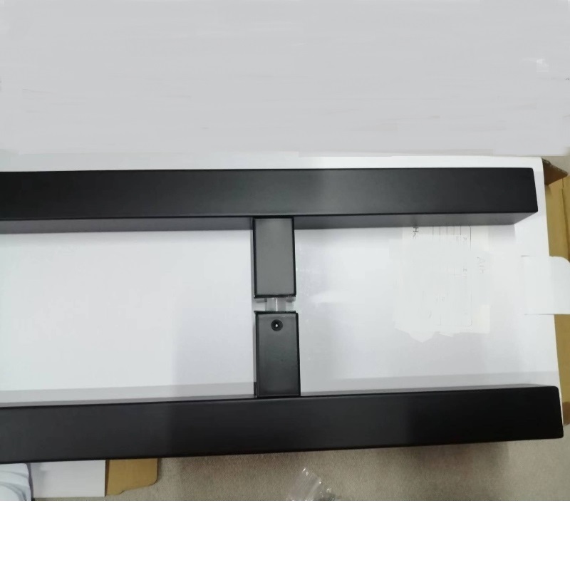 SS-031 Black de haute qualité en verre en acier inoxydable Porte de traction Poignée H Forme Double côté, 24 pouces carrés poignée de porte coulissante carrée
