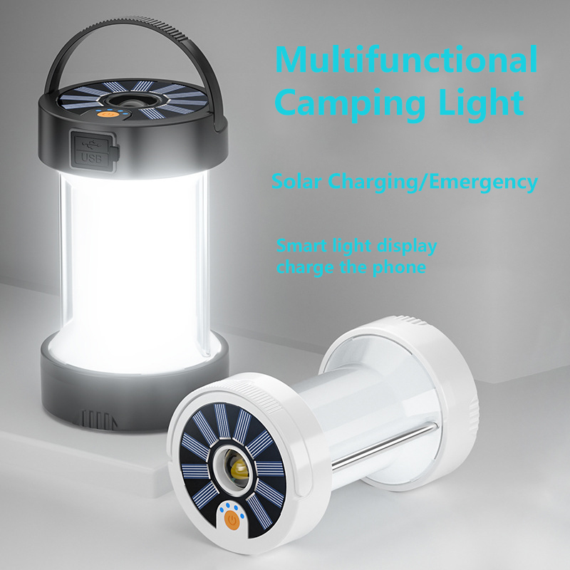 LED extérieure Camping Lumières d'urgence solaire Lampe rechargeable Lanterne imperméable
