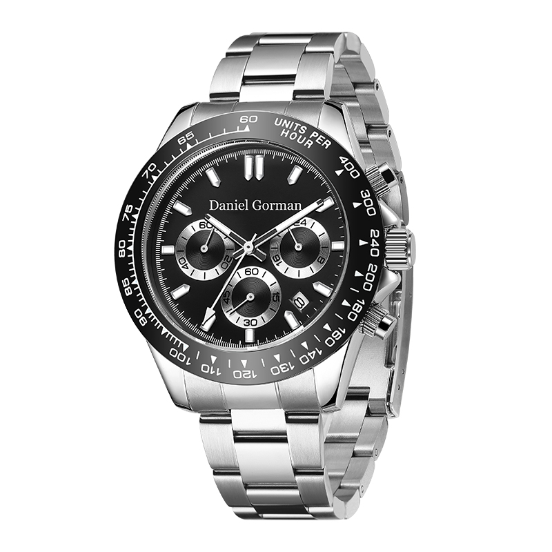 Daniel Gorman Brand Wross Mens Menties Luxury Matchs Luminal 30M Chronograph Quart Wistrm220428, chronographe imperméable.