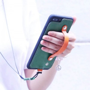 Convient pour les étuis de protection Iphone 8. Il est fait de peau de veau. La valise est conçue avec une sangle à main. Boîtier en caoutchouc souple importé TPU + PC 2 en 1, résistant aux chutes et aux rayures