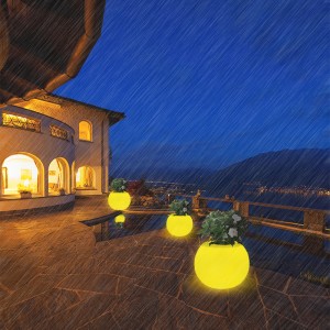 LED Round Flower Pot Garden extérieur étanché