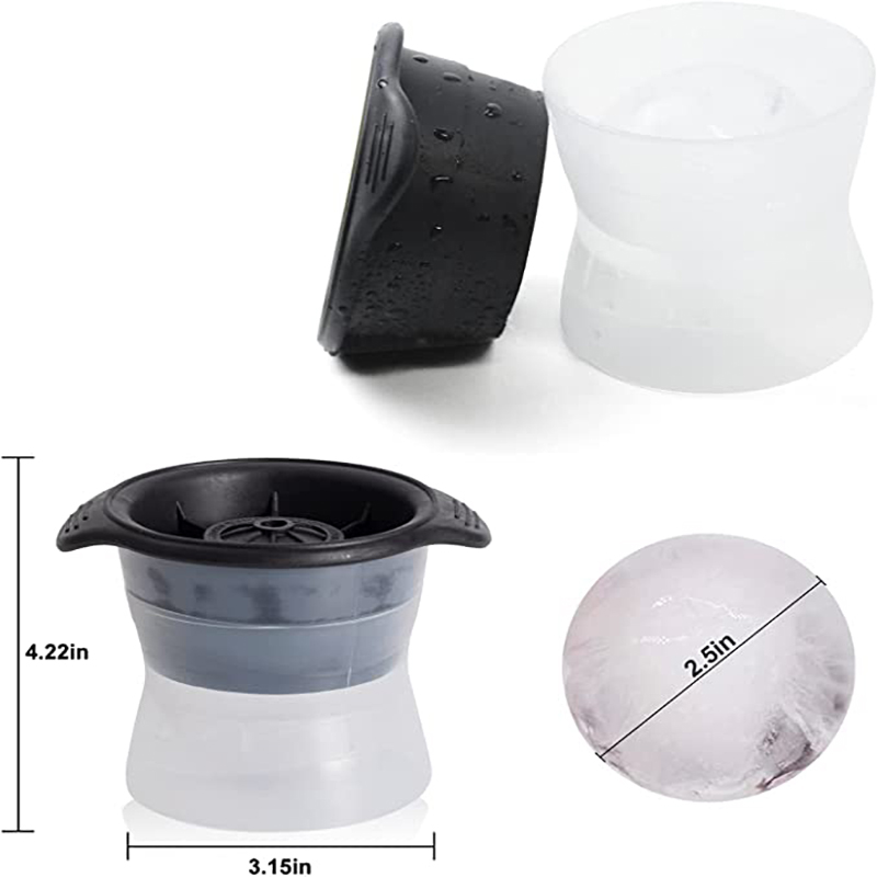 Moules de forme ronde de glace en silicone pour le whisky