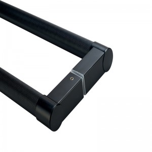 SS-022 Pataille de porte Galss Round Gals de haute qualité de haute qualité, Putting de poignée de porte d\'entrée moderne en acier inoxydable Putre de barre,noir mat