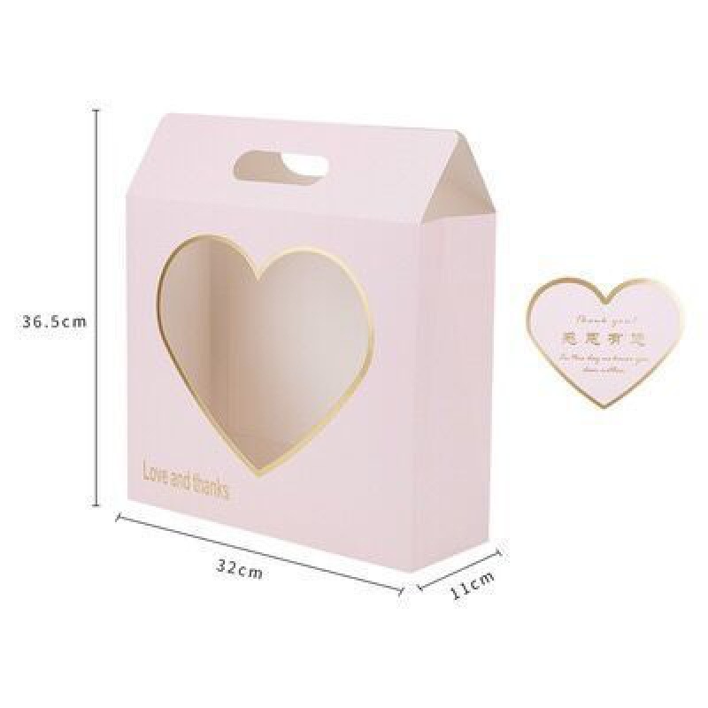 Boîte de fleurs Love Hand Box Paper Boîte cadeau emballage Boîte d'emballage imperméable Carton pliant d'emballage de fleurs