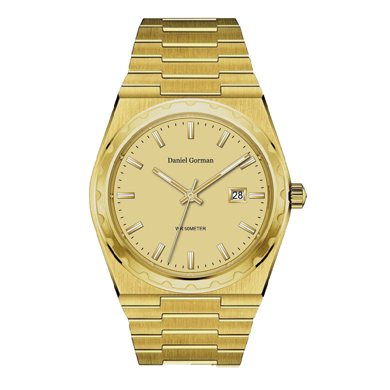 Montre des hommes en acier inoxydable en acier inoxydable Quartz Watch DG9001