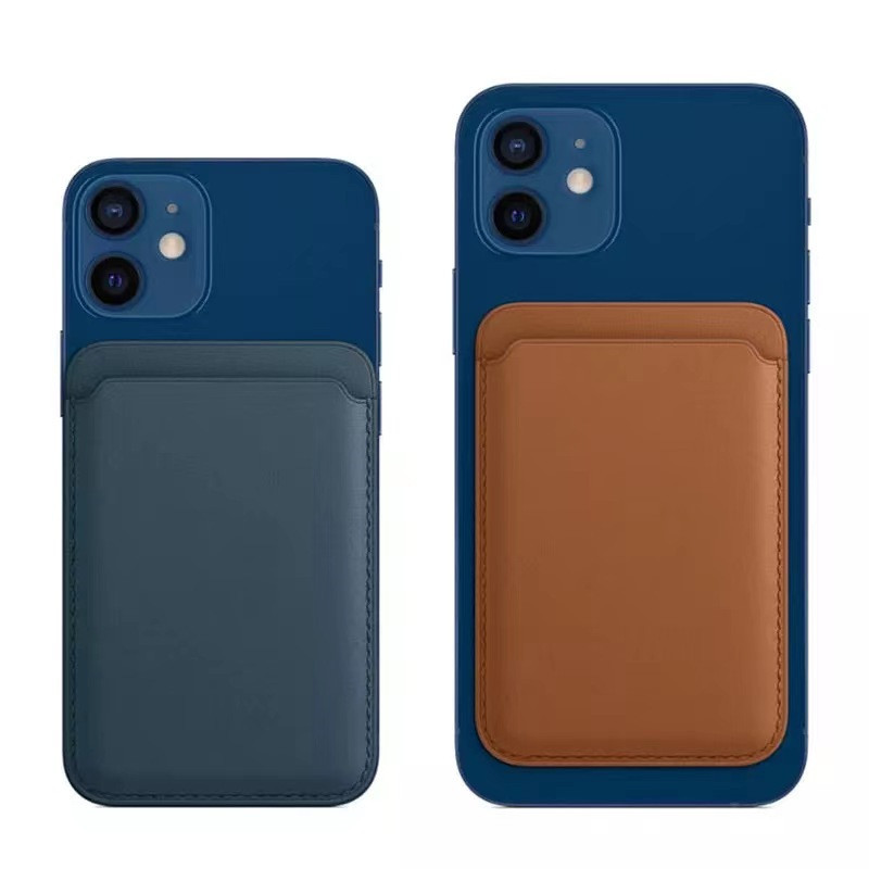 Convient pour le sac de carte Apple Magsafe Sac à cartes d'accessoires magnétiques Iphone13 Case de protection en cuir iPhone13pro Bag de carte de visite