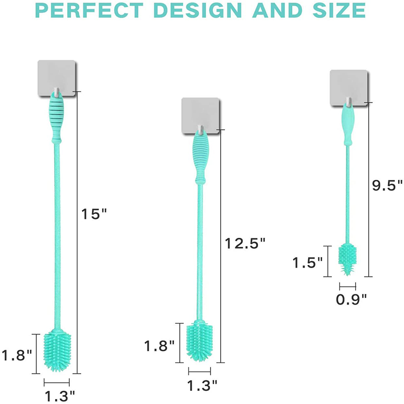 Brossenettoyante en verre de bouteille de cuisine en silicone en silicone
