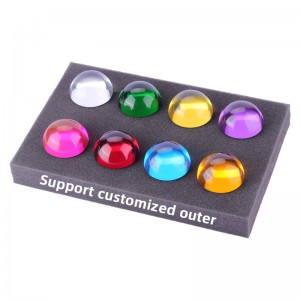 ornements de fengsui personnalisés décoration de maison claire dôme sphère colorée résine cristal acrylique rond hémisphère