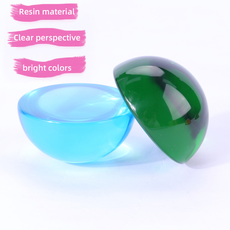 ornements de fengsui personnalisés décoration de maison claire dôme sphère colorée résine cristal acrylique rond hémisphère