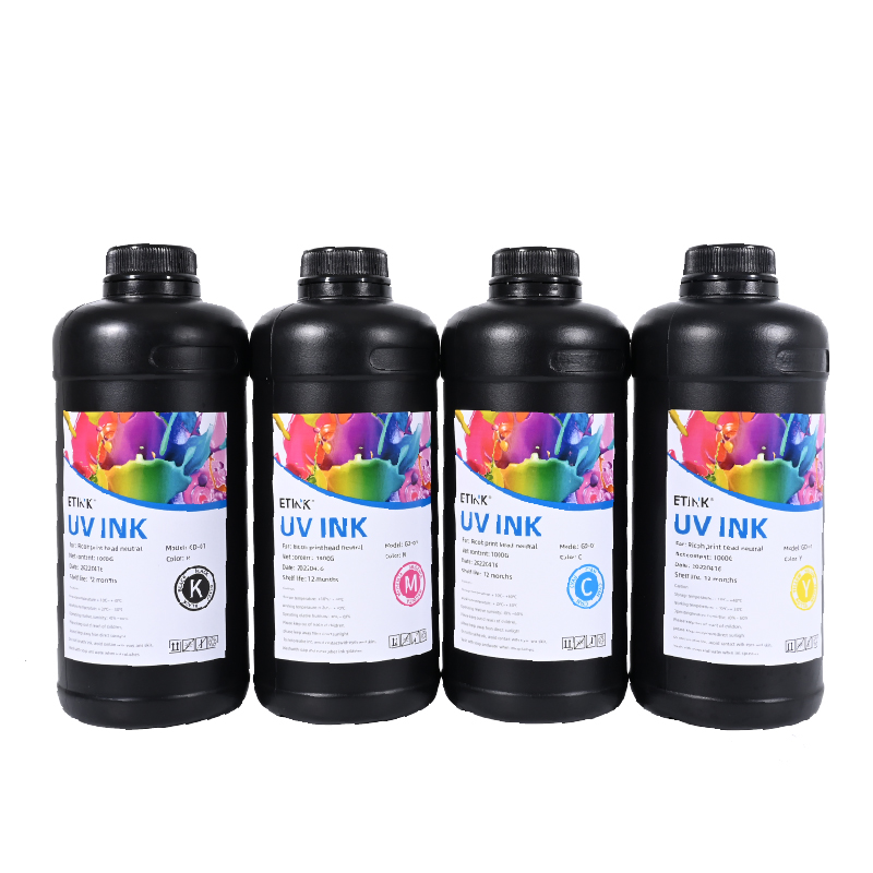 L'encre souple dirigée par UV convient à la tête d'impression Ricoh pour imprimer en PVC acrylique