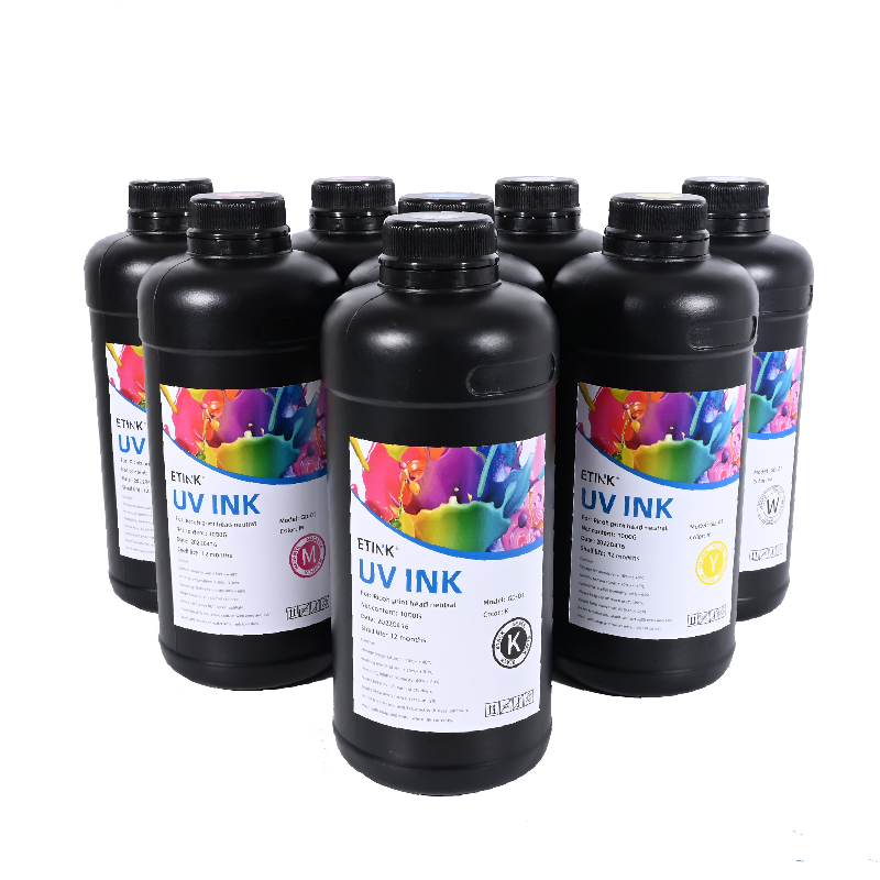 L'encre souple dirigée par UV convient à la tête d'impression Ricoh pour imprimer en PVC acrylique