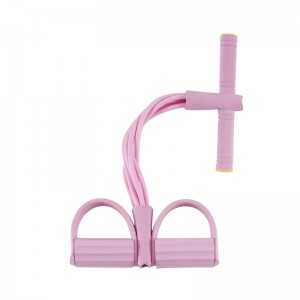 Exerciseur abdominal de corde à traction élastique, Corde de traction élastique à 4 tubes avec étendue de yoga élastique élastique Assey