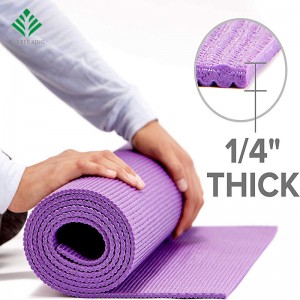 Mat de yoga premium avec écharpe porteuse de yoga, turreur, 72 pouces x 24 pouces x 1/4 pouce d\'épaisseur