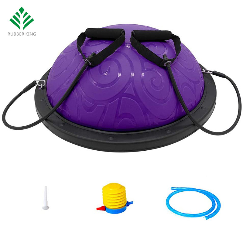 Traineur de l'équilibre de demi-balle avec sangles Yoga Balance Ball Anti Slip pour entraînement de base Home Fitness Force Exercice Entraînement Gym