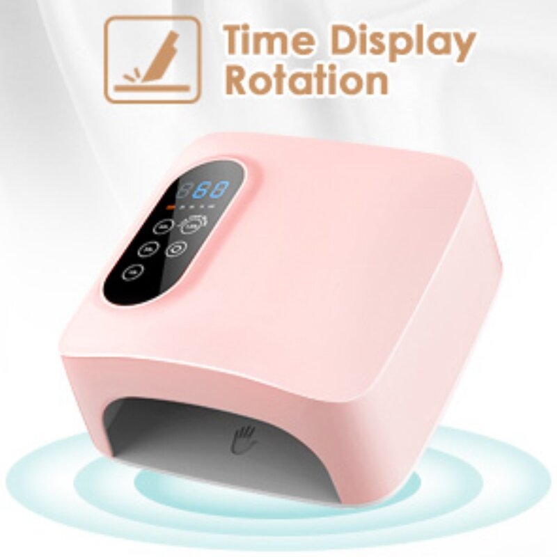 M&R 601PRO 72W lampe à ongles LED sans fil, séchoir à ongles à LED rechargeable, 15600mAh lampe de curling de vernis à ongles rapide sans fil, Laumoises en gel professionnel outils de manucure d'art pour la maison et le salon (rechargeable)