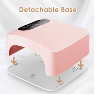 M&R 601PRO 72W lampe à ongles LED sans fil, séchoir à ongles à LED rechargeable, 15600mAh lampe de curling de vernis à ongles rapide sans fil, Laumoises en gel professionnel outils de manucure d\'art pour la maison et le salon (rech...