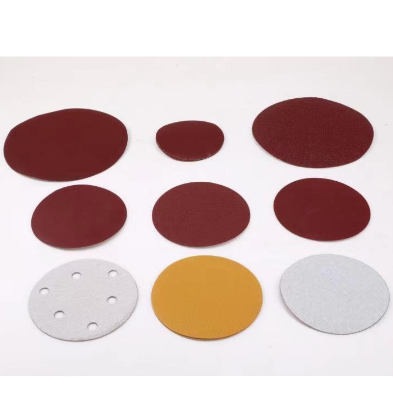 papier de verre de disque de sable rouge et blanc