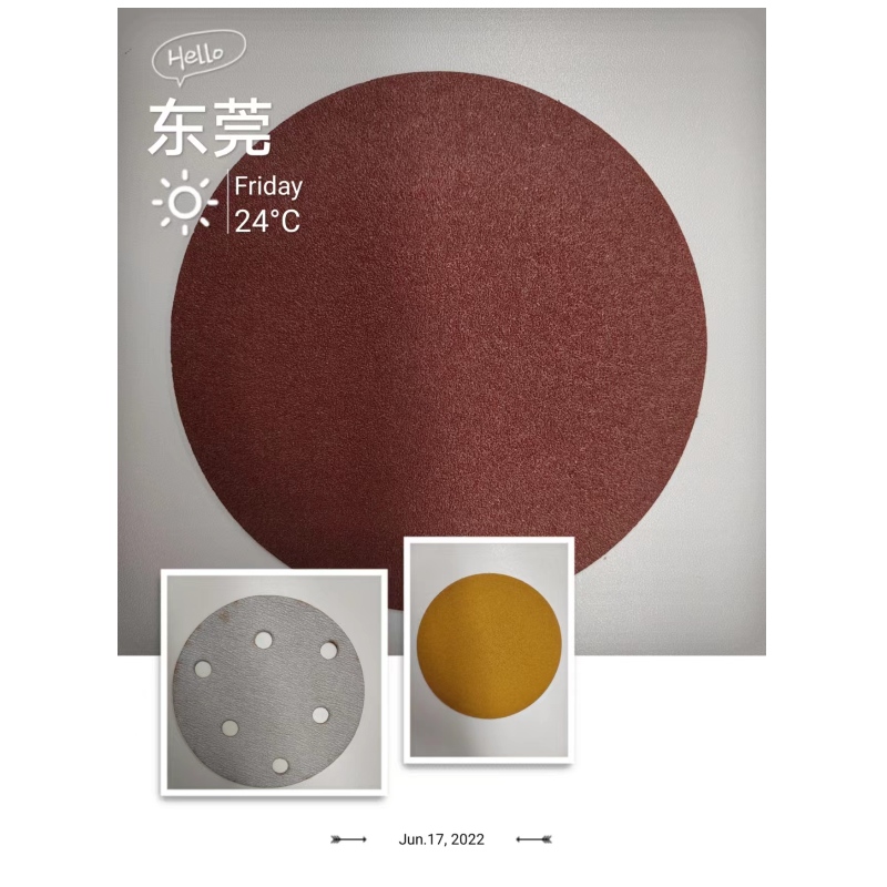 papier de verre de disque de sable rouge et blanc