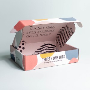 Boîte d\'avion rose double face T-shirt T-shirt T-shirt Boîte de couleurs multi-taille Boîte ondulée