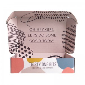 Boîte d\'avion rose double face T-shirt T-shirt T-shirt Boîte de couleurs multi-taille Boîte ondulée