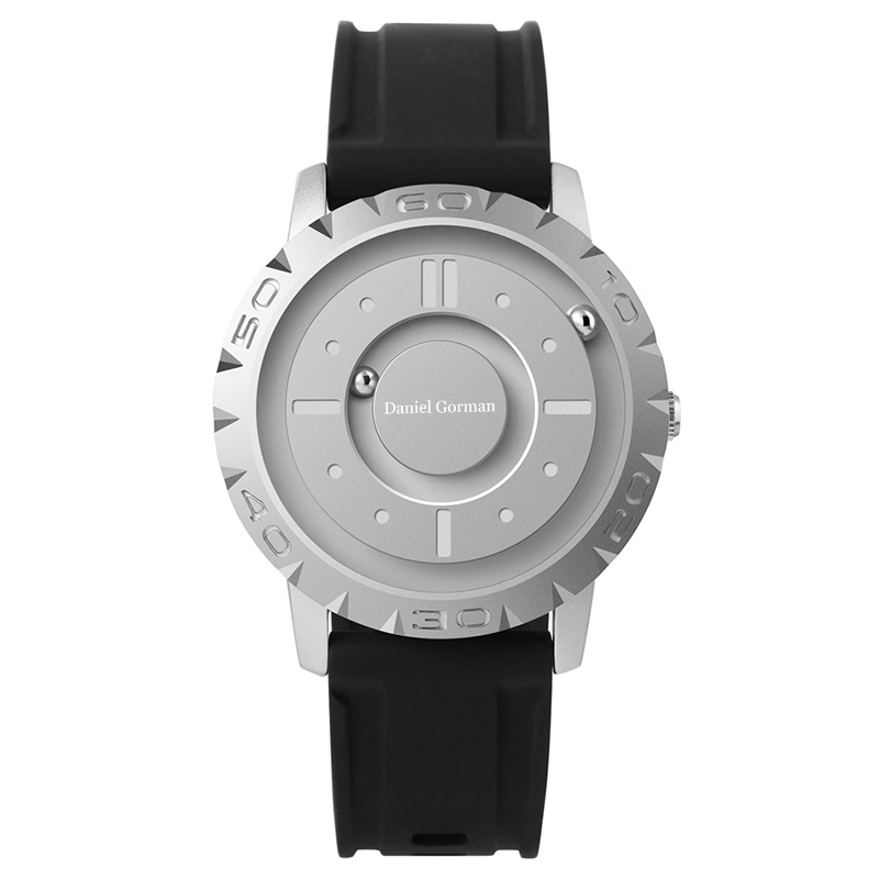 Daniel Gorman Go14 Magnetic Bead Men's Watch Personnalize Creative Sports Watch Cool Borderless Fashion Design Fashion Conception en acier inoxydable STRAPE IMPHERPOR