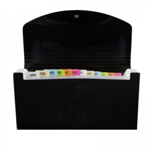 Expansion du dossier A5 taille de lettre PP Pouilles en plastique Multi Pocket Organizer Fichier extensible