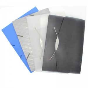 Sac de document de bouton en plastique de taille A4 pour l\'école et le bureau